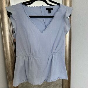 J Crew sleeveless top ruffle peplum size 10